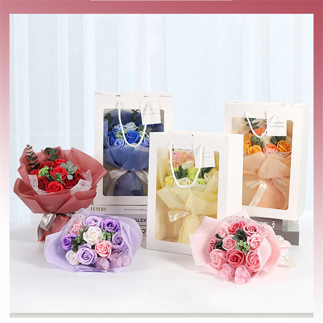 送料無料ソープフラワー 花束 ギフト バラ ブーケ 薔薇 枯れない花